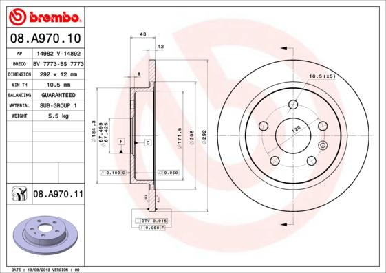 Breco BS 7773 - Тормозной диск avtokuzovplus.com.ua