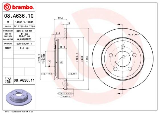 Breco BS 7785 - Гальмівний диск autocars.com.ua