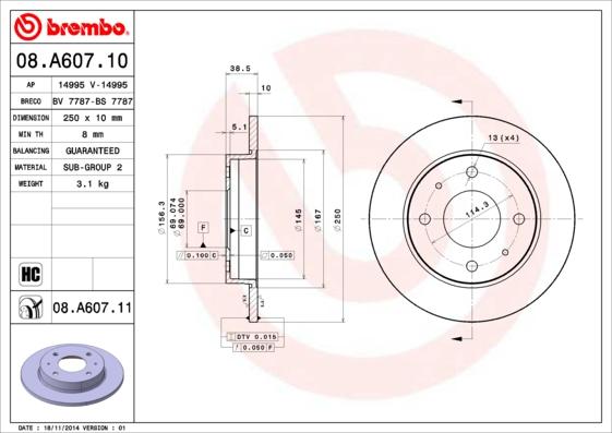 Breco BS 7787 - Гальмівний диск autocars.com.ua