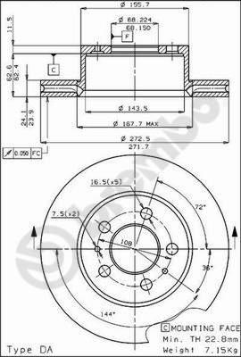 Breco BS 7826 - Тормозной диск avtokuzovplus.com.ua