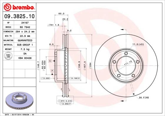 Breco BS 7842 - Гальмівний диск autocars.com.ua