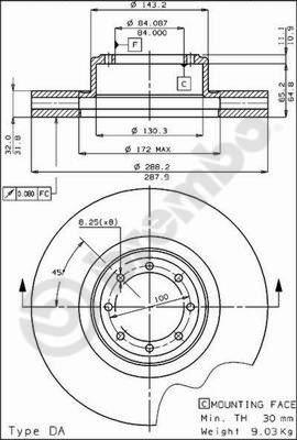 Breco BS 7863 - Гальмівний диск autocars.com.ua