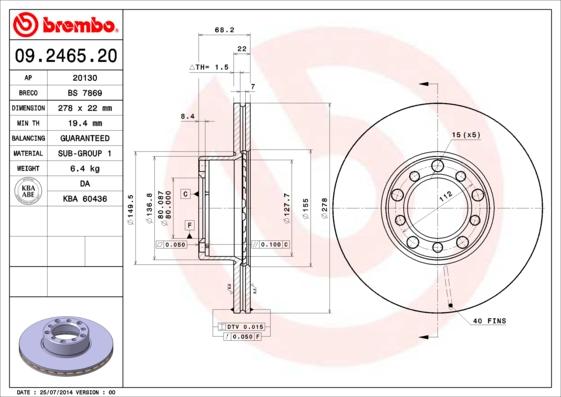 Breco BS 7869 - Тормозной диск avtokuzovplus.com.ua