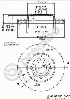 Breco BS 7900 - Гальмівний диск autocars.com.ua