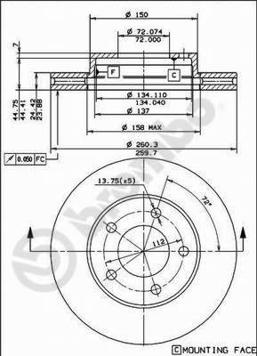 Breco BS 7908 - Тормозной диск avtokuzovplus.com.ua