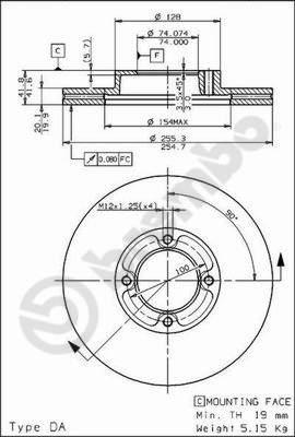 Breco BS 7937 - Гальмівний диск autocars.com.ua