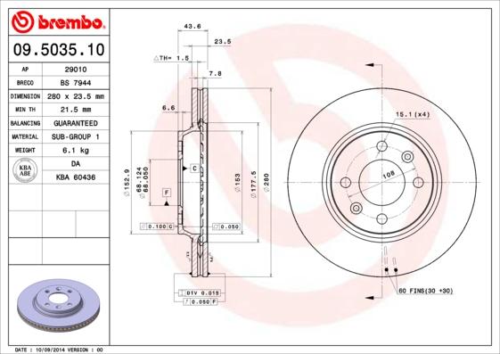 Breco BS 7944 - Тормозной диск avtokuzovplus.com.ua