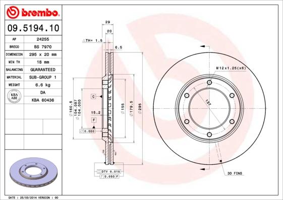 Breco BS 7970 - Тормозной диск avtokuzovplus.com.ua