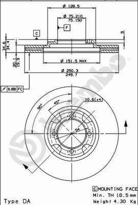 Breco BS 7981 - Тормозной диск avtokuzovplus.com.ua