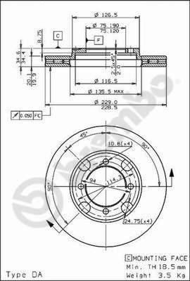 Breco BS 7983 - Тормозной диск avtokuzovplus.com.ua