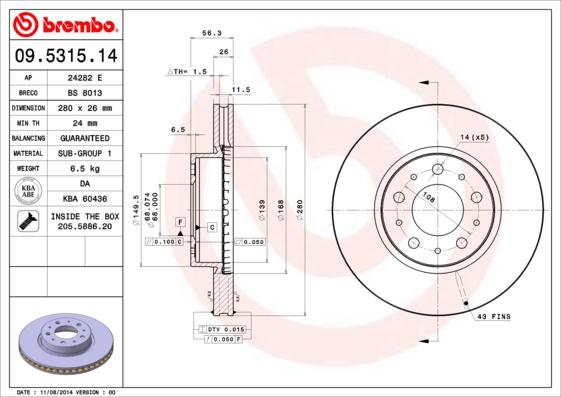 Breco BS 8013 - Тормозной диск avtokuzovplus.com.ua