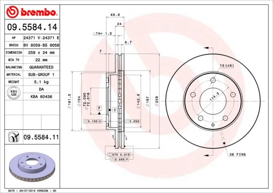 Breco BS 8059 - Тормозной диск avtokuzovplus.com.ua