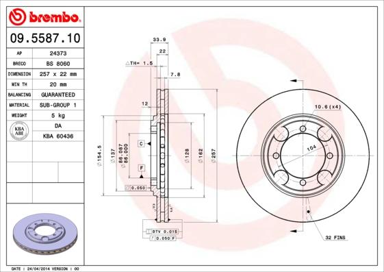 Breco BS 8060 - Тормозной диск avtokuzovplus.com.ua