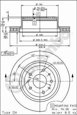 Breco BS 8109 - Гальмівний диск autocars.com.ua