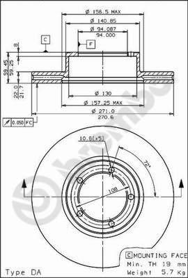 Delphi BG2568 - Тормозной диск avtokuzovplus.com.ua