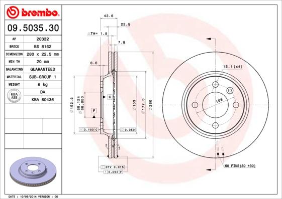 Breco BS 8162 - Тормозной диск avtokuzovplus.com.ua