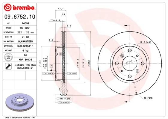 Breco BS 8201 - Гальмівний диск autocars.com.ua