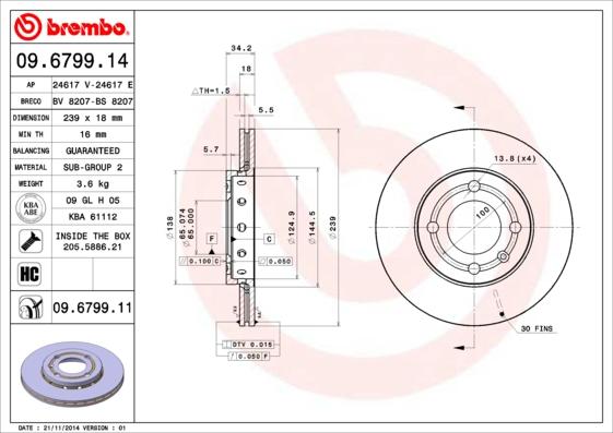 Breco BS 8207 - Гальмівний диск autocars.com.ua