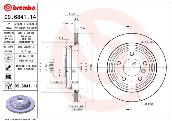 Breco BS 8255 - Тормозной диск autodnr.net