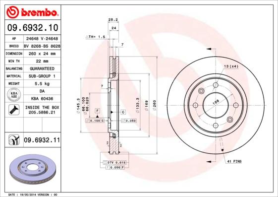 Breco BS 8268 - Тормозной диск avtokuzovplus.com.ua