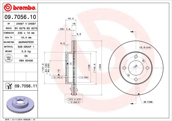 Breco BV 8276 - Тормозной диск avtokuzovplus.com.ua