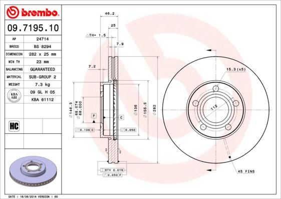 Breco BS 8294 - Тормозной диск avtokuzovplus.com.ua