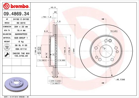 Breco BS 8310 - Тормозной диск avtokuzovplus.com.ua