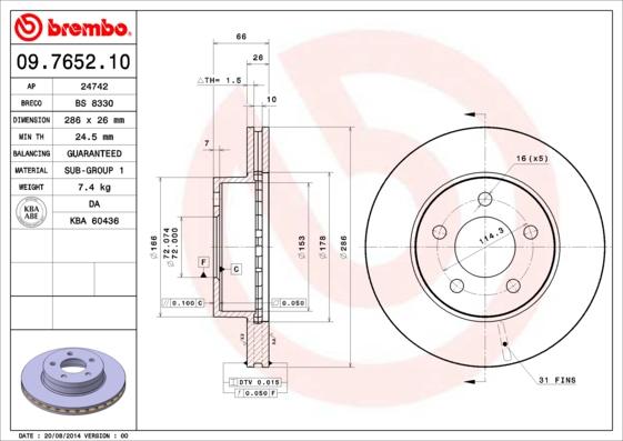 Delphi BG3546C - Тормозной диск avtokuzovplus.com.ua