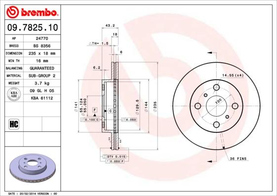 Breco BS 8356 - Гальмівний диск autocars.com.ua