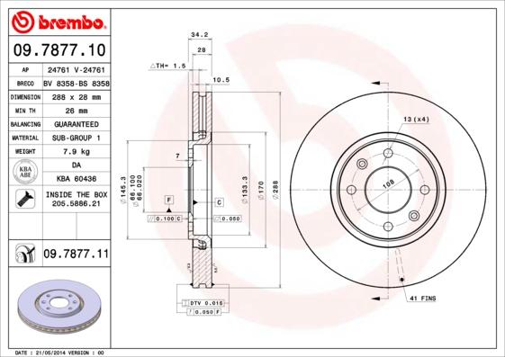 Breco BS 8358 - Гальмівний диск autocars.com.ua