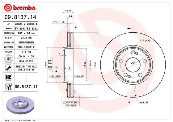 Breco BS 8392 - Тормозной диск avtokuzovplus.com.ua