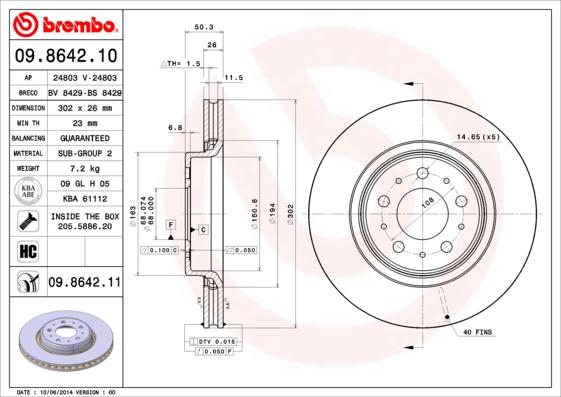 Breco BS 8429 - Гальмівний диск autocars.com.ua