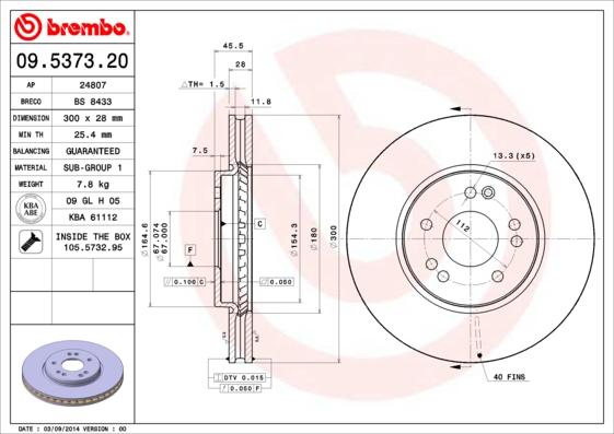 Breco BS 8433 - Тормозной диск avtokuzovplus.com.ua