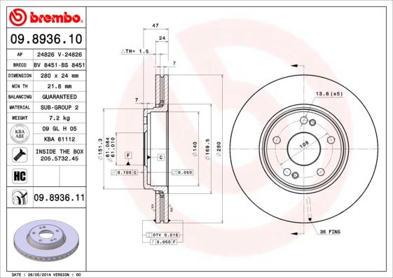 Breco BS 8451 - Тормозной диск avtokuzovplus.com.ua