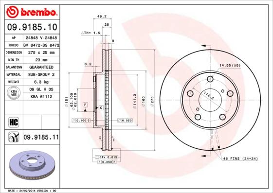 Breco BS 8472 - Тормозной диск avtokuzovplus.com.ua