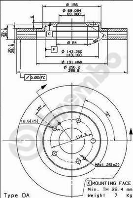 Breco BS 8482 - Гальмівний диск autocars.com.ua