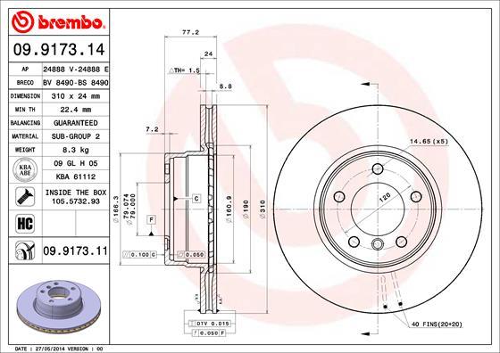 Breco BS 8490 - Гальмівний диск autocars.com.ua