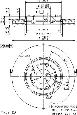 Breco BS 8498 - Тормозной диск avtokuzovplus.com.ua