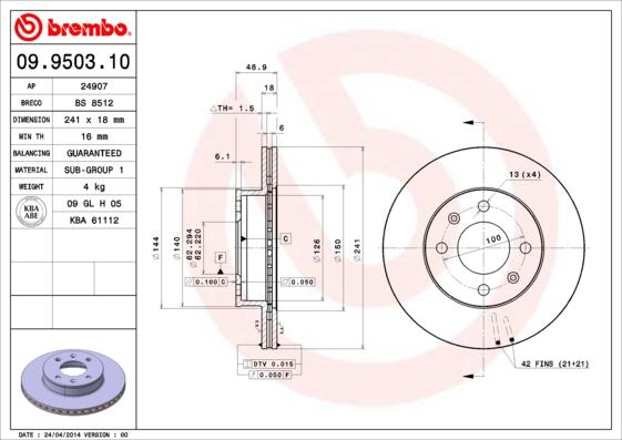 Breco BS 8512 - Тормозной диск autodnr.net
