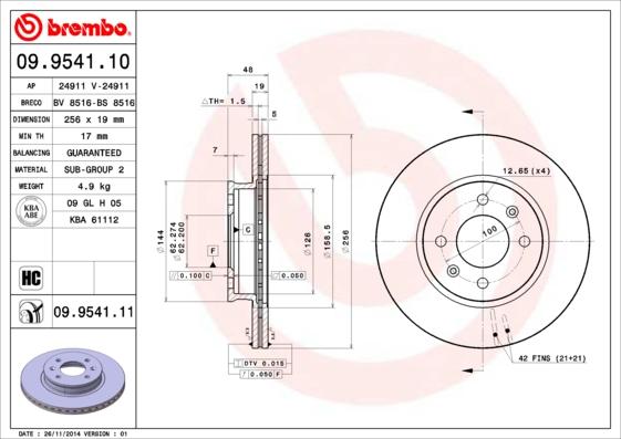 Breco BV 8516 - Тормозной диск avtokuzovplus.com.ua