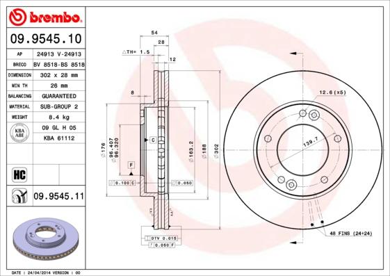 Breco BS 8518 - Гальмівний диск autocars.com.ua