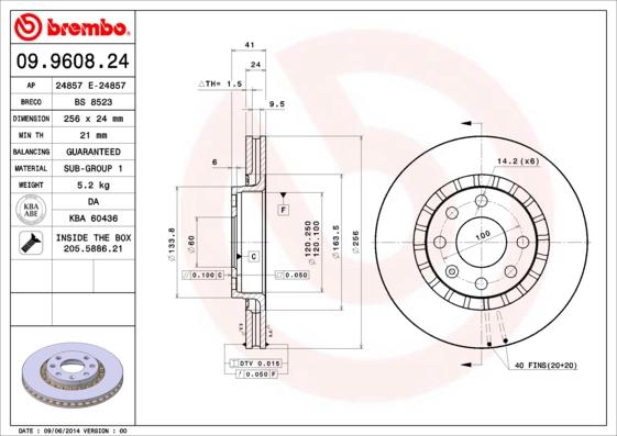 Breco BS 8523 - Гальмівний диск autocars.com.ua