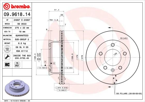 Breco BS 8533 - Тормозной диск autodnr.net