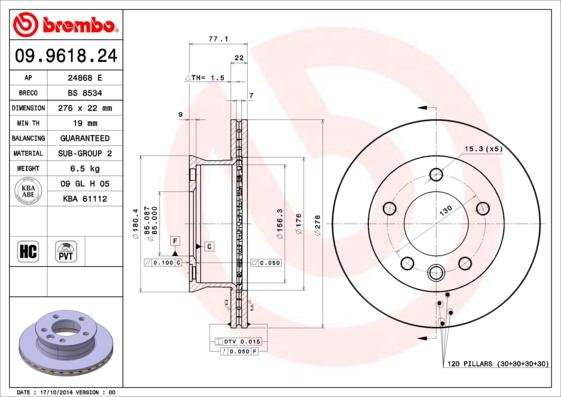 Breco BS 8534 - Тормозной диск autodnr.net