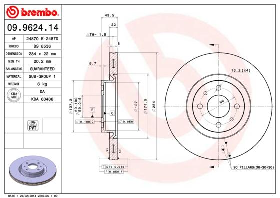 Breco BS 8536 - Тормозной диск avtokuzovplus.com.ua