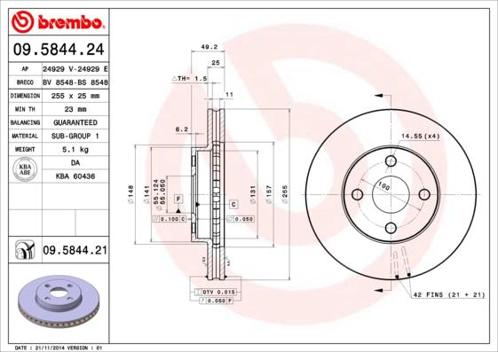 Breco BS 8548 - Гальмівний диск autocars.com.ua