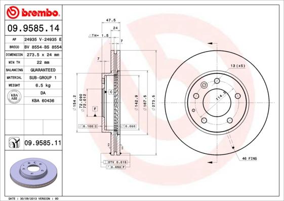 Breco BV 8554 - Тормозной диск avtokuzovplus.com.ua