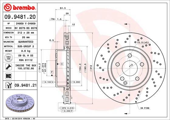 Breco BS 8578 - Гальмівний диск autocars.com.ua