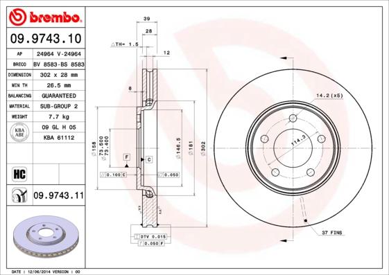 Breco BS 8583 - Гальмівний диск autocars.com.ua