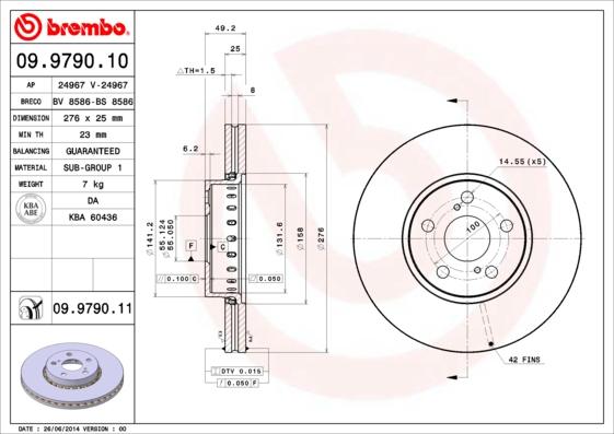 Breco BS 8586 - Тормозной диск avtokuzovplus.com.ua